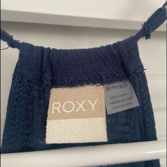 Roxy LaPointe Beaches Embroidered Tank Dress Blue Size XS - Picture 9 of 14